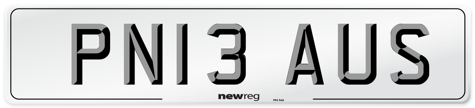 PN13 AUS Number Plate from New Reg
